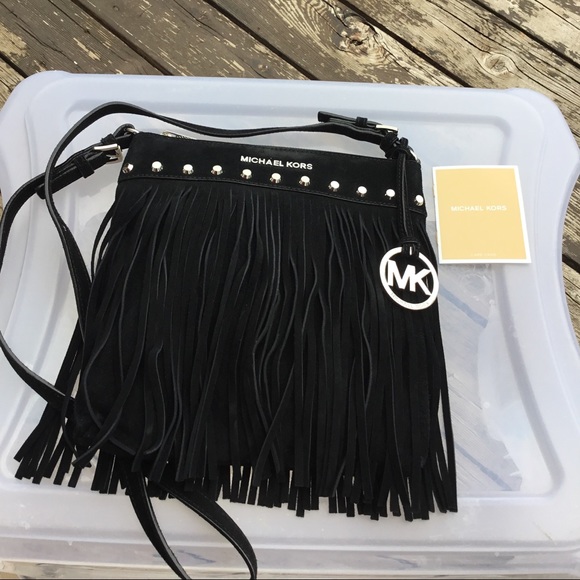 Michael Kors Handbags - SOLD-Michael Kors Billy Suede Fringe Crossbody bag